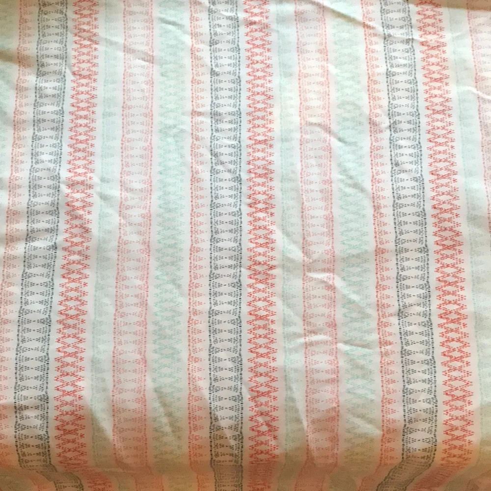 Colorful Cloth Shower Curtain ROOM ESSENTIALS Size 72” wide x 70” orange blue